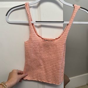 Pink scrunched shirt